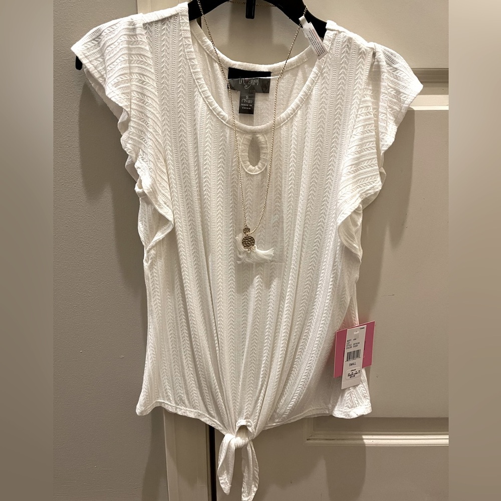Girls ivory top size S (7-8) / brand new with tags